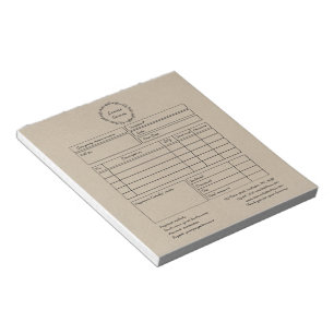 Bloc-note Couronne rustique en papier marron