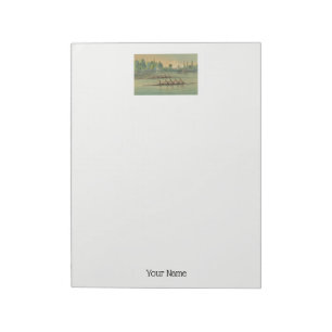 Bloc-note Course de bateau de course de l'équipage vintage R