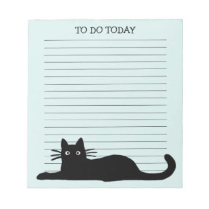 Bloc-note Coutume noire fraîche de chat de Kitty rayée