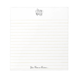 Bloc-note Couverts Noir Blanc Modifiable 5,5" x 6" Ligné