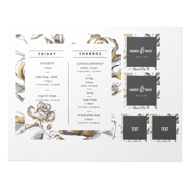 Bloc-note Couverture intérieure personnalisée - Itinéraire (Devant)