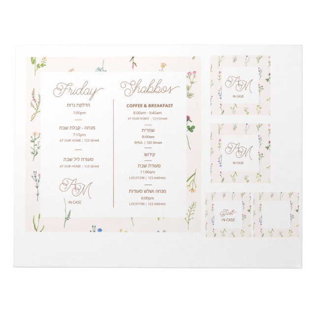 Bloc-note Couverture intérieure personnalisée - Itinéraire (Devant)