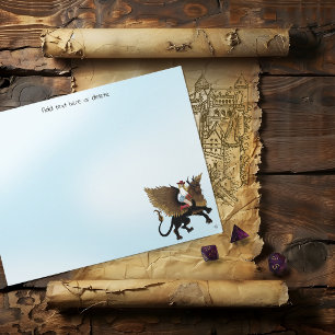Bloc-note Cowgirl occidentale Lion griffon ailé Fantastique
