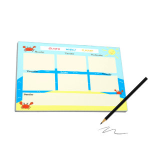 Bloc-note Crabes rouges et mer