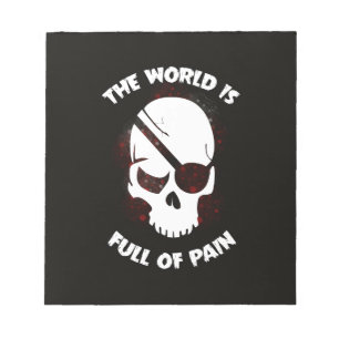 Bloc-note Crâne Halloween noir foncé