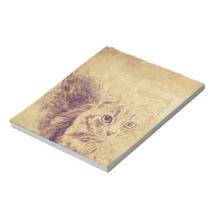 Bloc-note Crayon amoureux des chats mignon croquis gris tabb