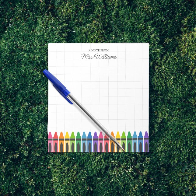 Bloc-note Crayon de couleur personnalisé pour appréciation d (Créateur téléchargé)