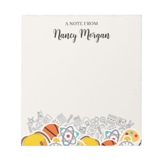 Bloc-note Crayon de nom d'appréciation pour l'enseignant Fou