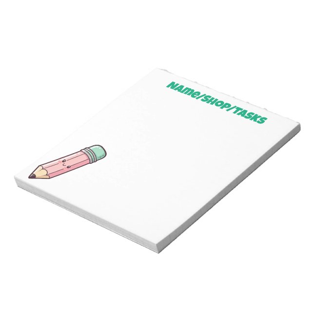 Bloc-note Crayon Rose Kawaii (Tourné)