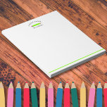Bloc-note Crayon Vert Cute Du Nom De L'Enseignant Personnali<br><div class="desc">Faites sourire un enseignant avec notre Crayon vert mignon personnalisé Une note de Note Pad! Ce cadeau d'enseignant personnalisé est une façon réfléchie d'express votre gratitude et votre admiration. Que ce soit pour la rentrée scolaire ou juste pour montrer votre appréciation, ce carnet de notes mignon et personnalisable est sûr...</div>