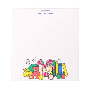 Bloc-note Crayons, Teddy Bear, Livres & Canard Cadeaux de No