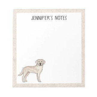 Bloc-note Cream Labrador Retriever Lab Dog Avec Nom Personna