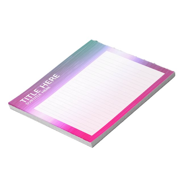 Bloc-note CREATE-YOUR-OWN Custom uploader votre or design (Tourné)