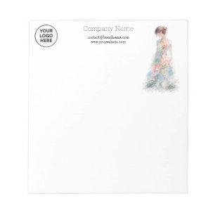Bloc-note Créatrice de mode de couture aquarelle élégante po