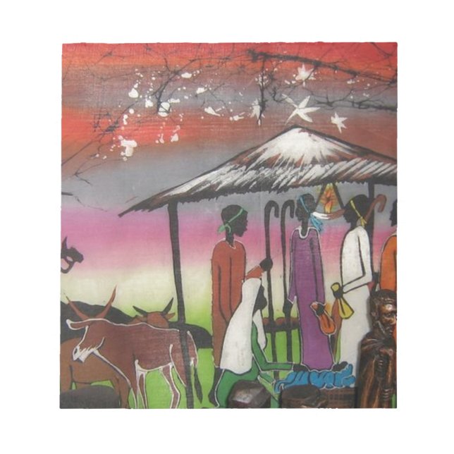 Bloc-note Crèche de Noël africaine (Devant)