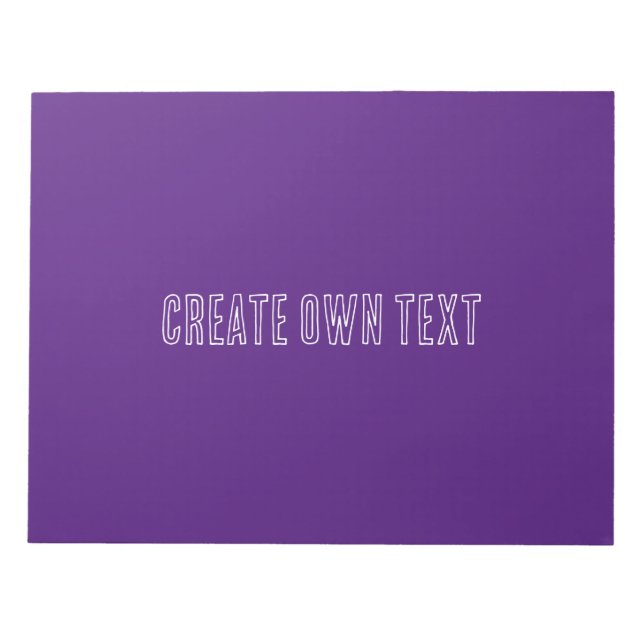 Bloc-note Créer son propre texte Fond Royal Violet Étudiant  (Devant)