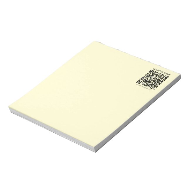 Bloc-note Créer un code QR | Jaune pâle (Tourné)