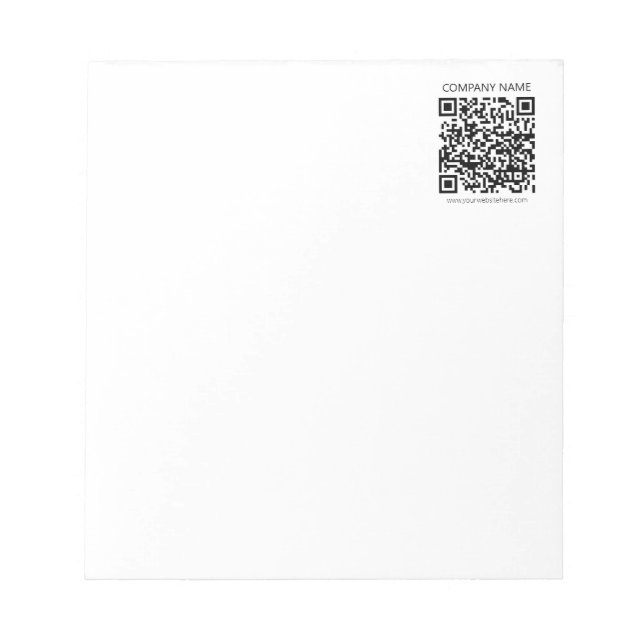 Bloc-note Créer votre propre code QR | Noir et blanc (Devant)