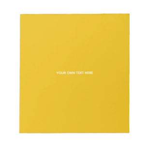 Bloc-note Créez Votre Propre Conception Personnalisée Jaune