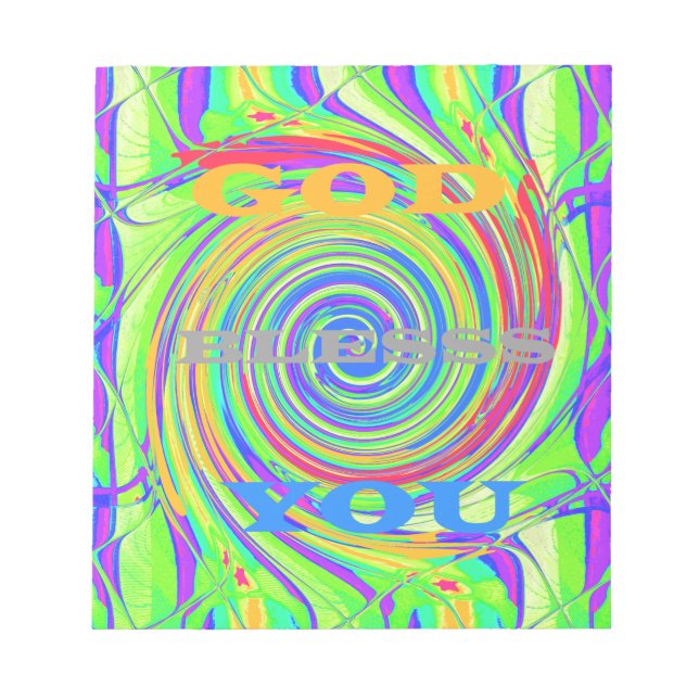 Bloc-note Créez votre propre Dieu Bénissez-vous un texte ins (Devant)