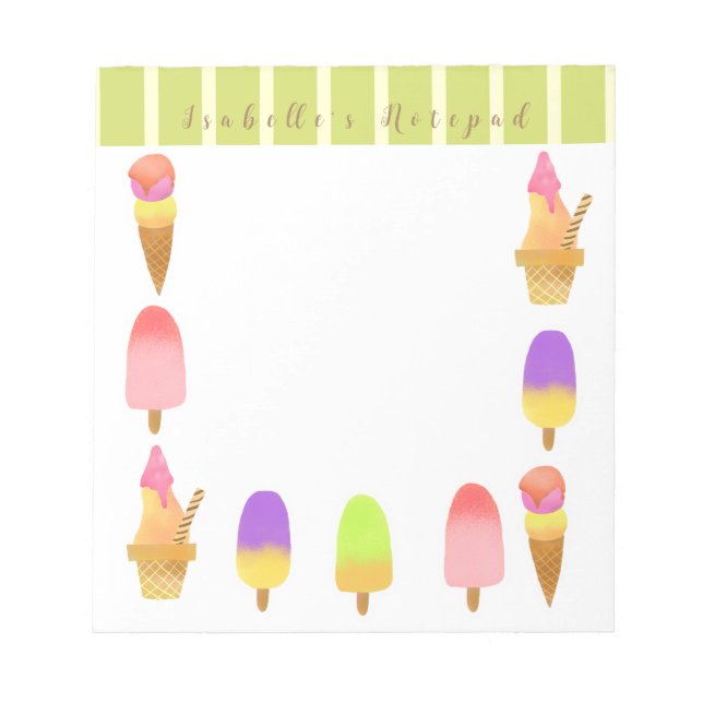 Bloc-note Crème glacée (Devant)