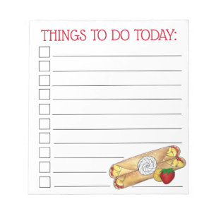 Bloc-note Crêpe Pancake France Liste des choses à faire