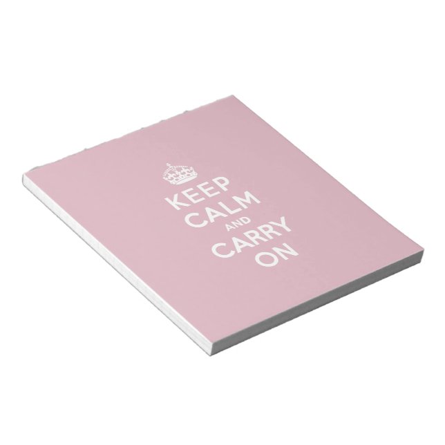 Bloc-note Crimson Red Keep Calm and Carry On (texte blanc) (Incliné)