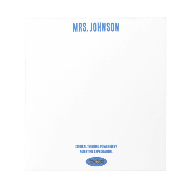 Bloc-note Critical Thinking Powered By Science Exploration (Devant)