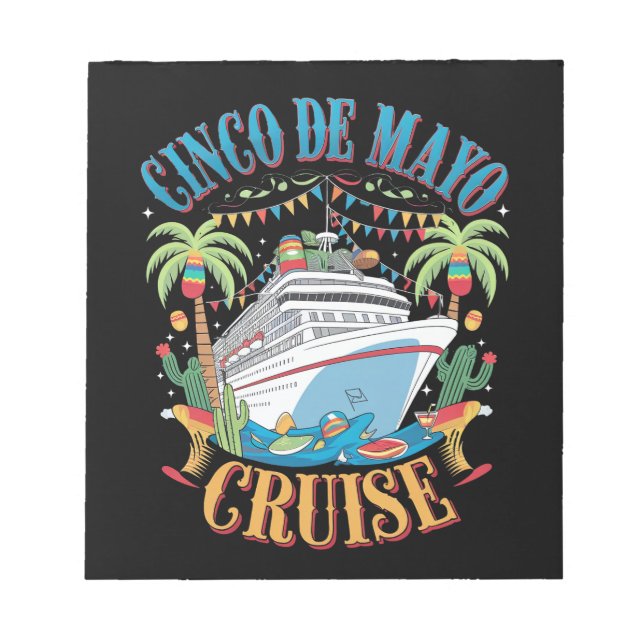 Bloc-note Croisière Cinco De Mayo Mexique Bateau Mexicain Fi (Devant)