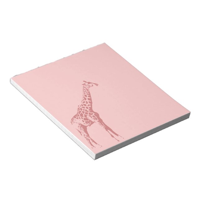 Bloc-note Croquis de girafe rose (Incliné)