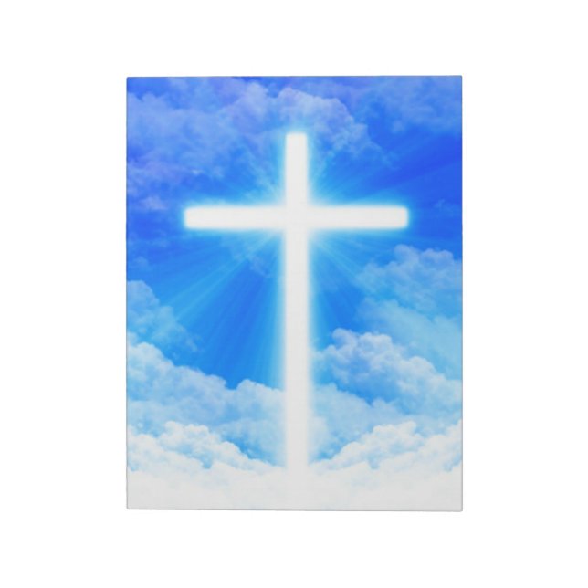 Bloc-note Cross of Light Jesus Christ Customizable Christian (Tourné)