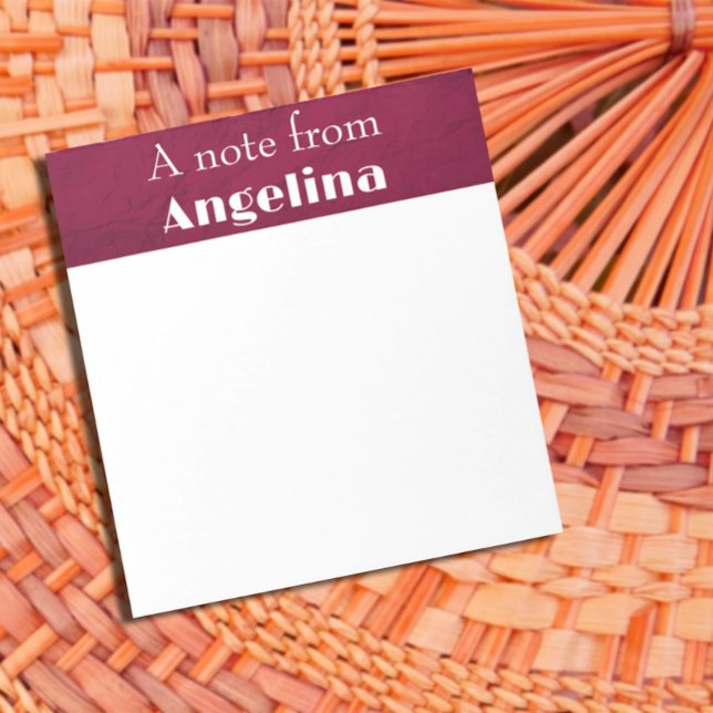 Bloc-note Crumpled dark-burgundy paper name (Crumpled dark-burgundy paper name notepad.)