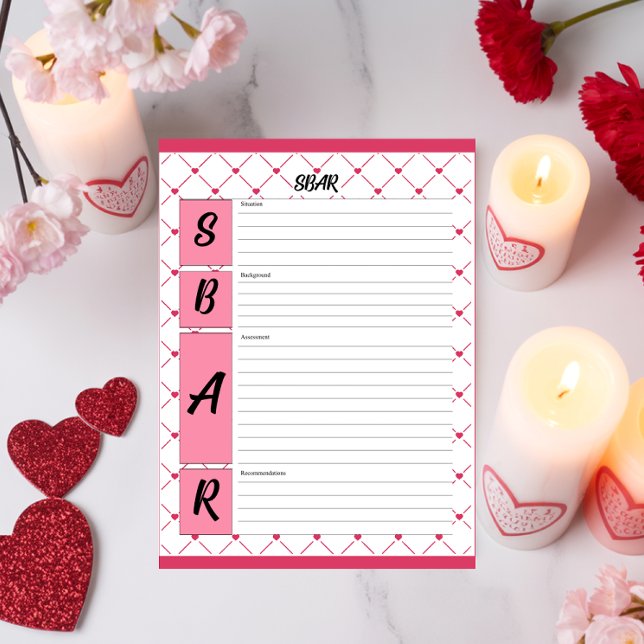 Bloc-note Cuisines d'enseignement _ Fiche de la SBAR des soi (Créateur téléchargé)