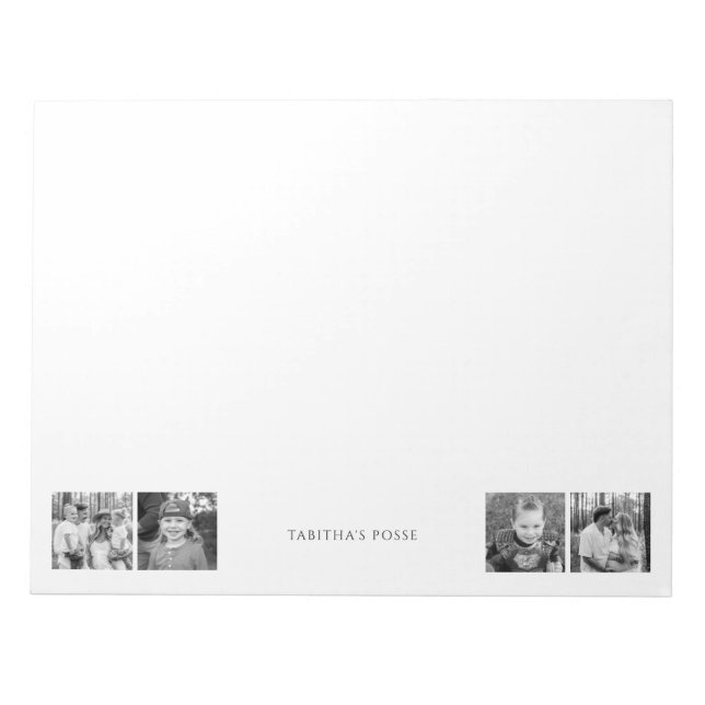 Bloc-note Custom B/W Photo Collage "Name's Posse" Cute (Devant)