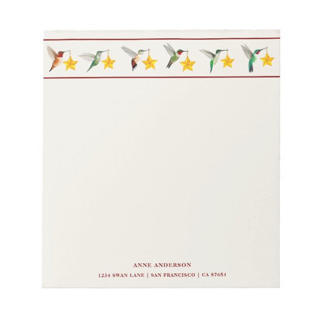 Bloc-note Custom Holidays Hummingbirds   (Devant)