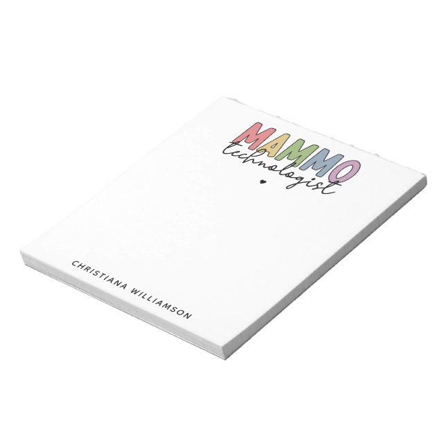 Bloc-note Custom Mammo Technologist Mammography Tech Gifts (Tourné)