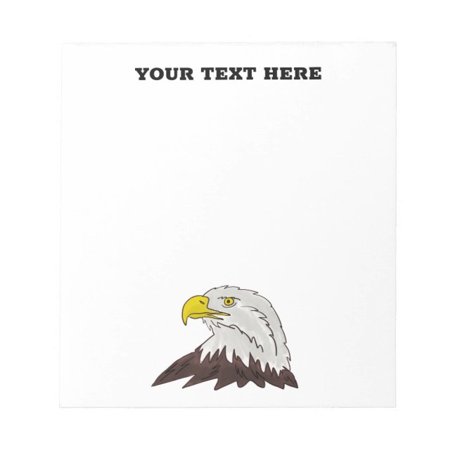 Bloc-note Custom notepad with Bald eagle wild life bird logo (Devant)