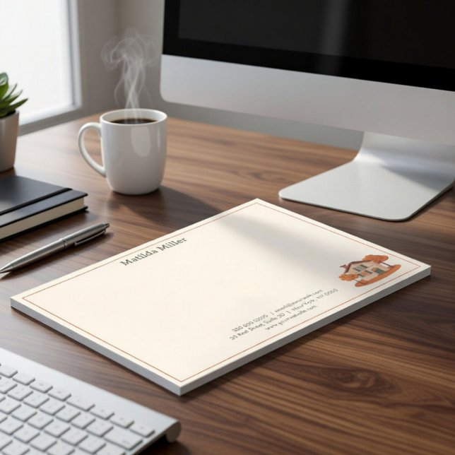 Bloc-note Custom Real Estate Autumn House Notepad (Créateur téléchargé)