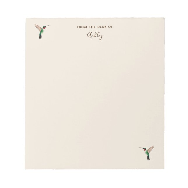 Bloc-note Custom Ruby-throated  Hummingbirds  Notepad (Devant)