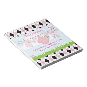 Bloc-note Cute Baby Girl Clothes Line