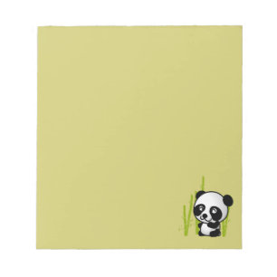 Bloc-note Cute black and white panda bear in a bamboo grove.