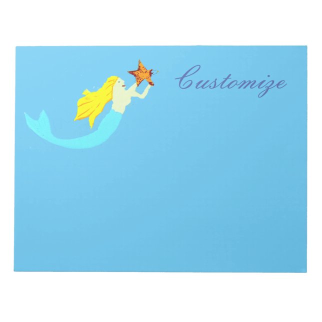 Bloc-note Cute Blonde Mermaids with Star Thunder_Cove (Devant)