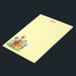 Bloc-note Cute Cartoon Bears' Garden Notepad<br><div class="desc">Two cute cartoon bears in their beautiful garden by Cheerful Madness!! They will accompany whatever you write on this notepad, from lists of things to buy or do, to little cute messages. This kawaii design is fully customisable and the text, as well as the background, can be changed so you...</div>