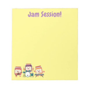 Bloc-note Cute confiture session dessin animé musicien humou