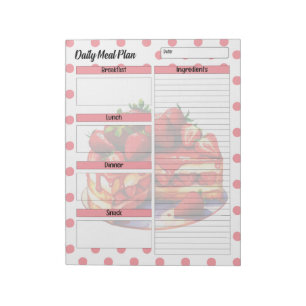 Bloc-note Cute Daily Strawberry Traitements Planificateur de