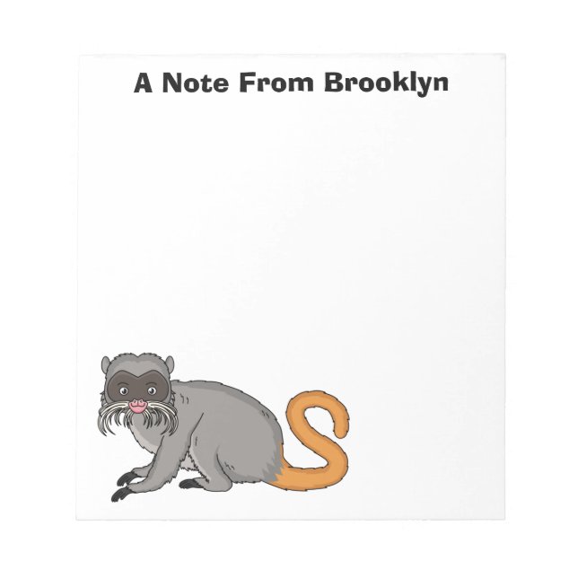 Bloc-note Cute Emperor Tamarin illustration (Devant)