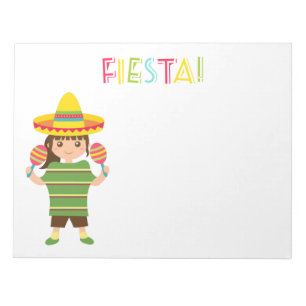 Bloc-note Cute Girl Mexicaine Fiesta Maracas
