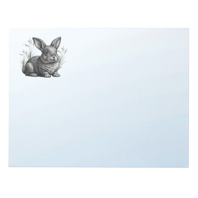 Bloc-note Cute Grey Rabbit contre un ciel bleu (Devant)