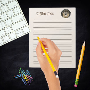 Bloc-note Cute Hérisson Genre Neutre Beige Brown Enfants