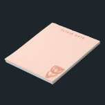 Bloc-note Cute Hollandaise Tulipe Floral Dessin rose Orange<br><div class="desc">Une belle ligne florale botanique illustration d'une simple tulipe hollandaise en rose et orange,  personnalisée avec le nom ou le libellé de votre choix.</div>